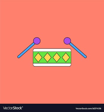 Flat icon design collection children musical vector image