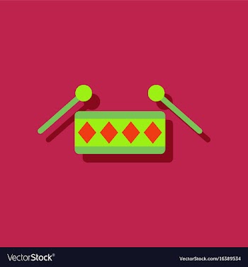 Flat icon design collection children musical vector image