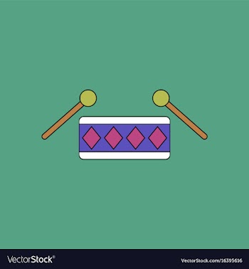 Flat icon design collection children musical vector image