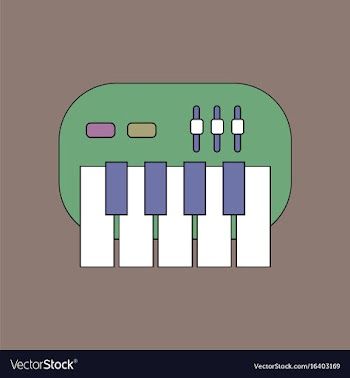 Flat icon design collection children musical vector image