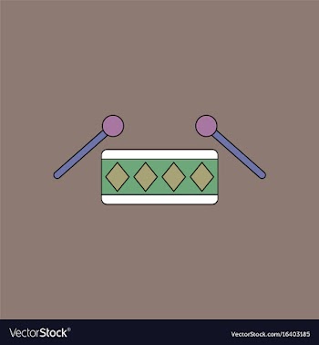 Flat icon design collection children musical vector image