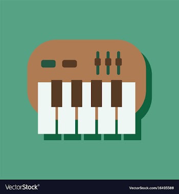 Flat icon design collection children musical vector image