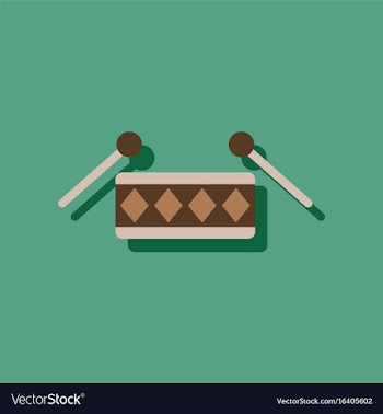 Flat icon design collection children musical vector image