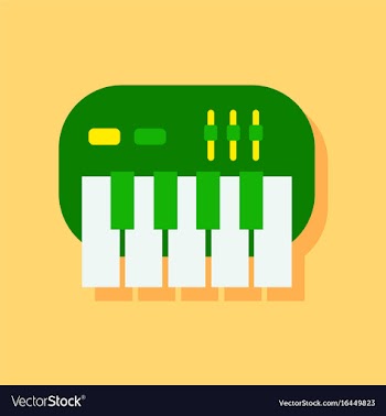 Flat icon design collection children musical vector image
