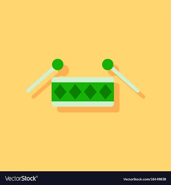 Flat icon design collection children musical vector image