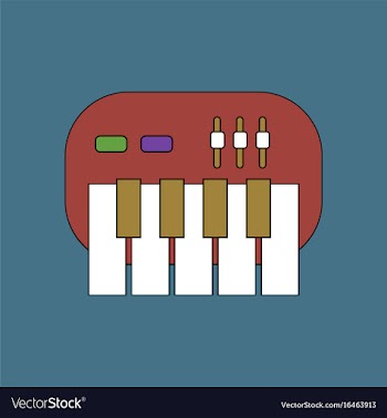Flat icon design collection children musical vector image