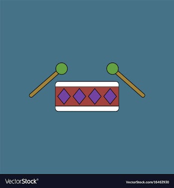 Flat icon design collection children musical vector image