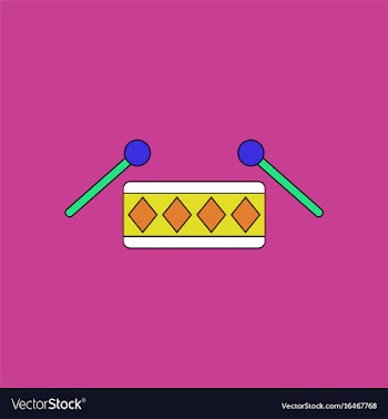 Flat icon design collection children musical vector image