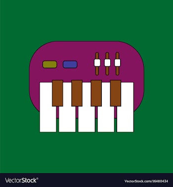 Flat icon design collection children musical vector image