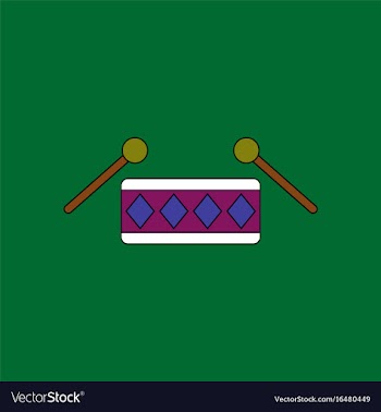 Flat icon design collection children musical vector image