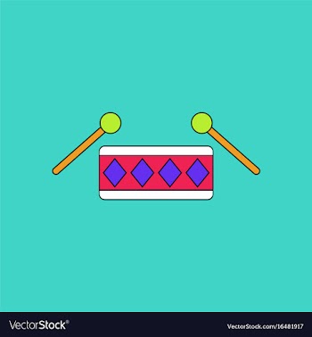 Flat icon design collection children musical vector image