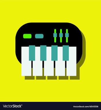 Flat icon design collection children musical vector image