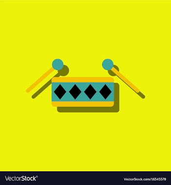Flat icon design collection children musical vector image