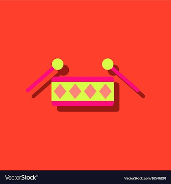 Flat icon design collection children musical vector image