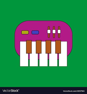 Flat icon design collection children musical vector image