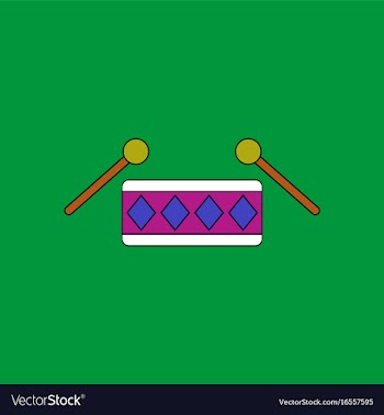 Flat icon design collection children musical vector image