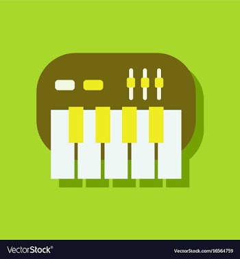 Flat icon design collection children musical vector image