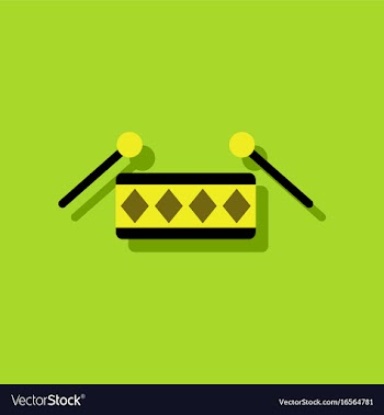 Flat icon design collection children musical vector image