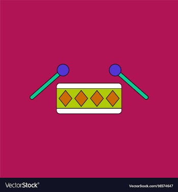 Flat icon design collection children musical vector image