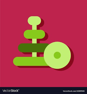 Flat icon design collection children ring toy in vector image