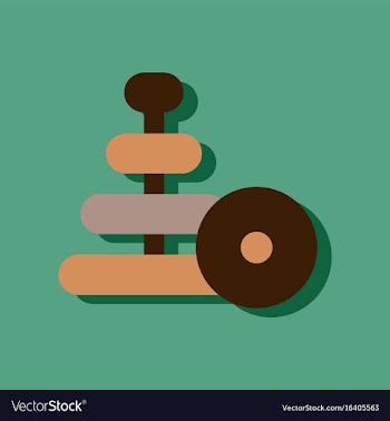 Flat icon design collection children ring toy in vector image