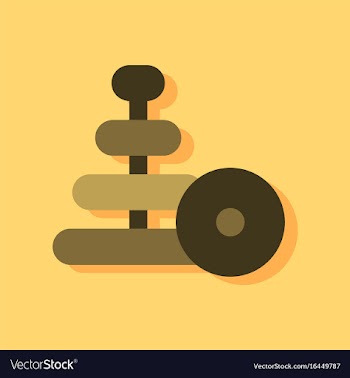 Flat icon design collection children ring toy in vector image