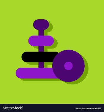 Flat icon design collection children ring toy in vector image