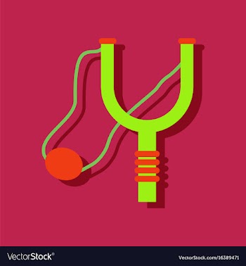 Flat icon design collection children slingshot in vector image