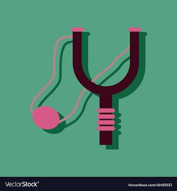 Flat icon design collection children slingshot in vector image