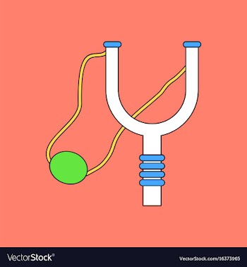 Flat icon design collection children slingshot vector image
