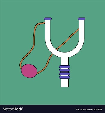 Flat icon design collection children slingshot vector image