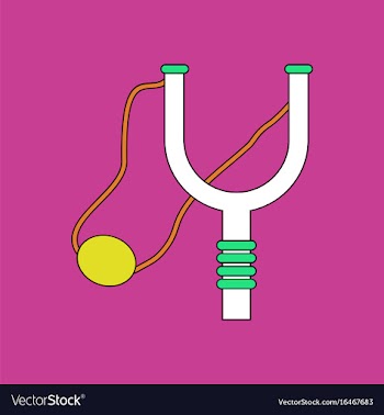 Flat icon design collection children slingshot vector image
