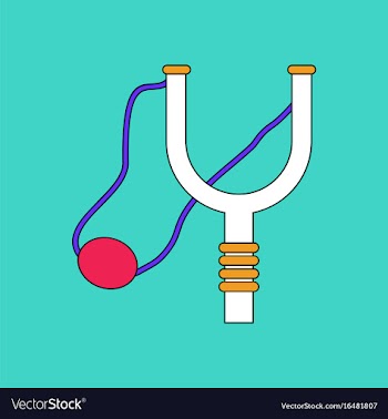 Flat icon design collection children slingshot vector image