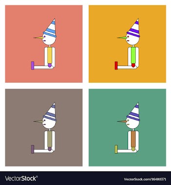 Flat icon design collection children toy pinocchio vector image