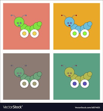 Flat icon design collection children toy vector image