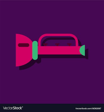 Flat icon design collection children trumpet in vector image