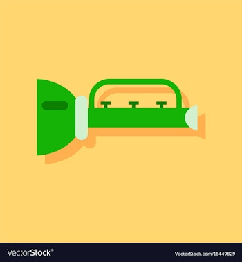 Flat icon design collection children trumpet in vector image