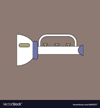 Flat icon design collection children trumpet vector image