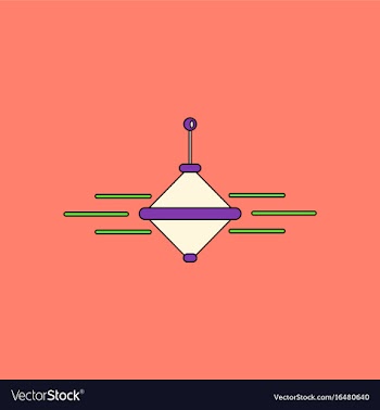 Flat icon design collection children whirligig vector image