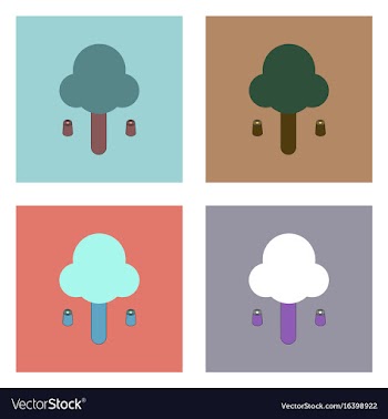 Flat icon design collection chimney-stalk vector image