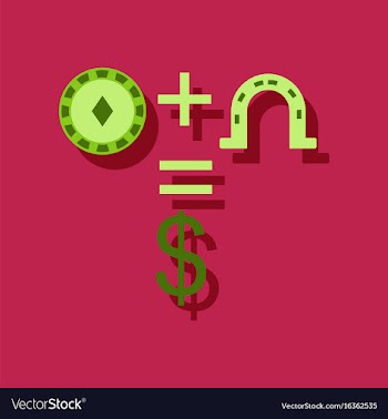 Flat icon design collection chip horseshoe dollar vector image