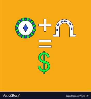 Flat icon design collection chip horseshoe dollar vector image