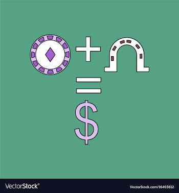 Flat icon design collection chip horseshoe dollar vector image