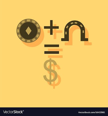 Flat icon design collection chip horseshoe dollar vector image