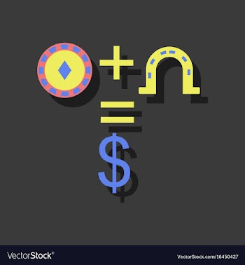 Flat icon design collection chip horseshoe dollar vector image