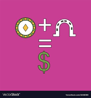 Flat icon design collection chip horseshoe dollar vector image