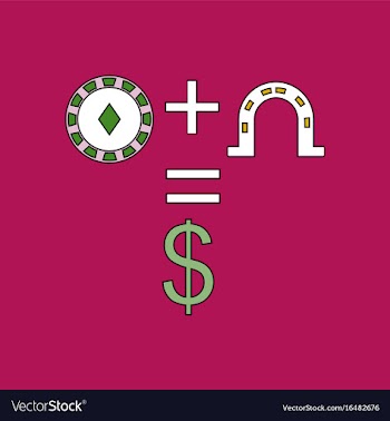 Flat icon design collection chip horseshoe dollar vector image