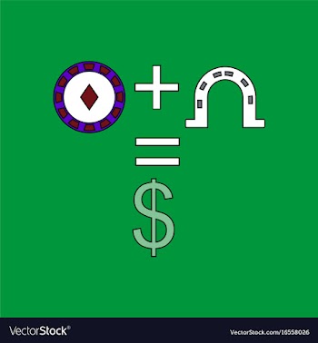 Flat icon design collection chip horseshoe dollar vector image