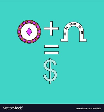Flat icon design collection chip horseshoe dollar vector image