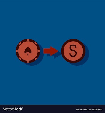 Flat icon design collection chips equal money in vector image